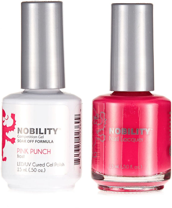 LeChat Nobility Gel & Polish Duo, NBCS051, Pink Punch, 0.5oz KK