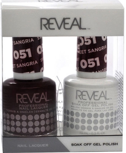 Reveal Gel Polish + Nail Lacquer, 051, Sweet Sangria, 0.5oz OK0311VD
