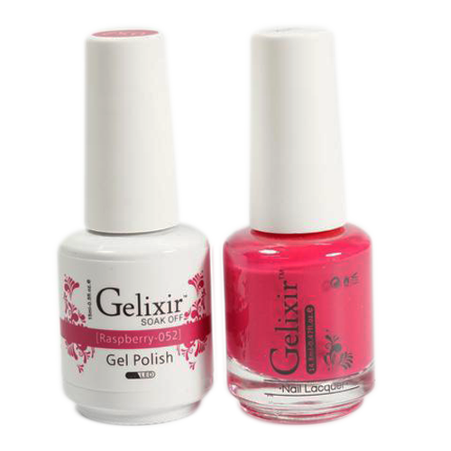 Gelixir Nail Lacquer And Gel Polish, 052, Raspberry, 0.5oz KK1010