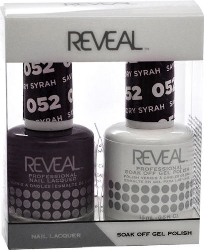 Reveal Gel Polish + Nail Lacquer, 052, Savory Syrah, 0.5oz OK0311VD