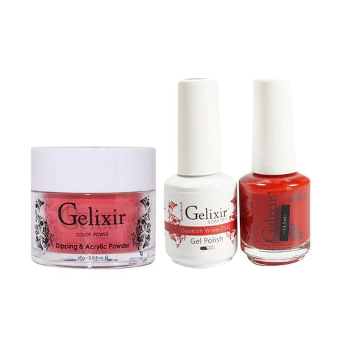 Gelixir 3in1 Acrylic/Dipping Powder + Gel Polish + Nail Lacquer, 053
