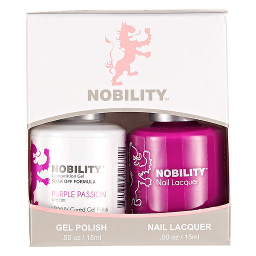 LeChat Nobility Gel & Polish Duo, NBCS054, Purple Passion, 0.5oz KK