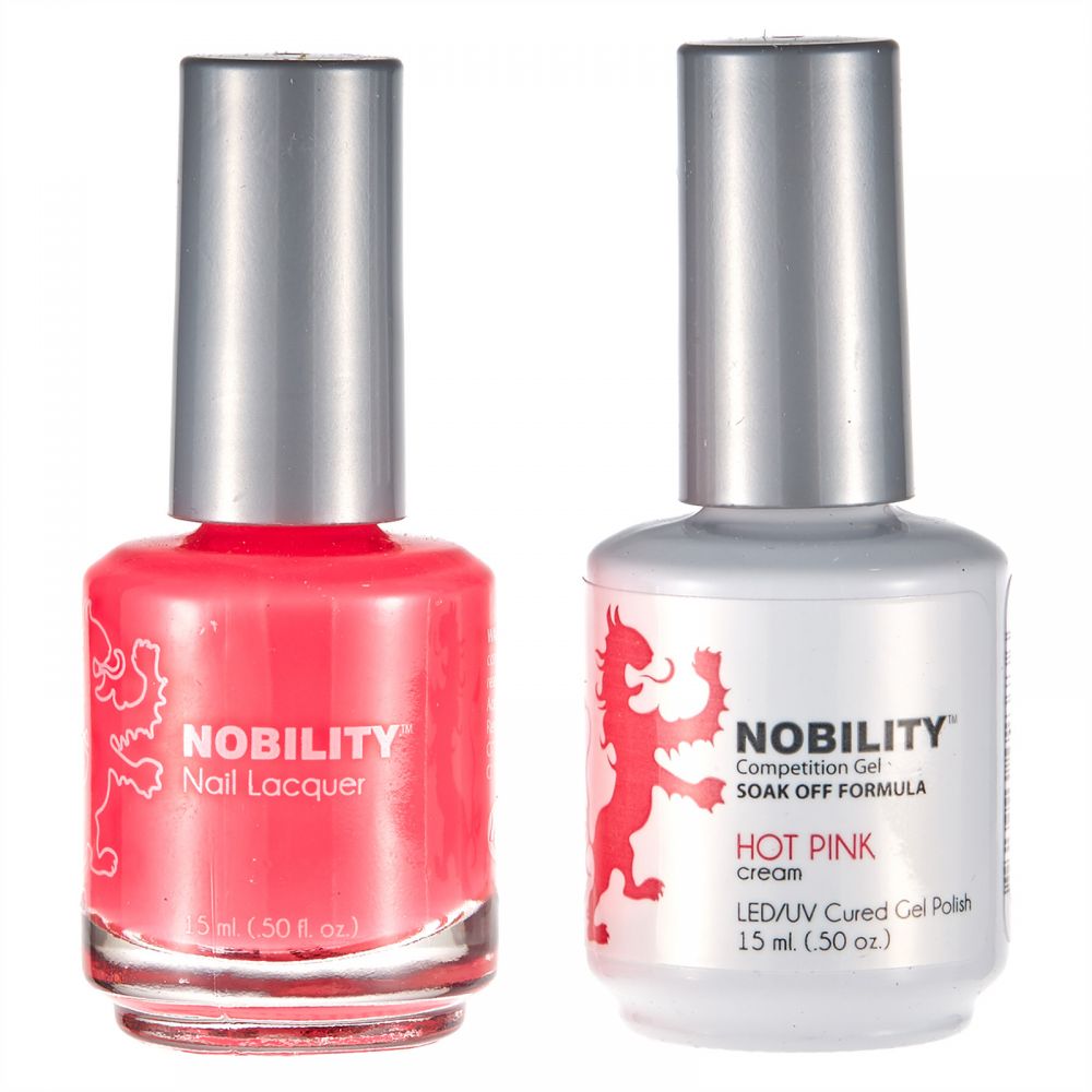 LeChat Nobility Gel & Polish Duo, NBCS055, Hot Pink, 0.5oz KK