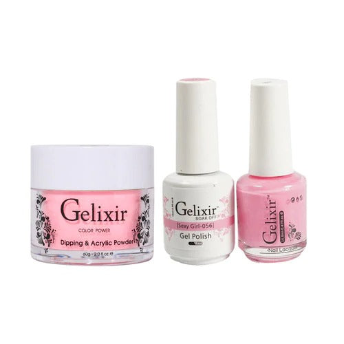 Gelixir 3in1 Acrylic/Dipping Powder + Gel Polish + Nail Lacquer, 056