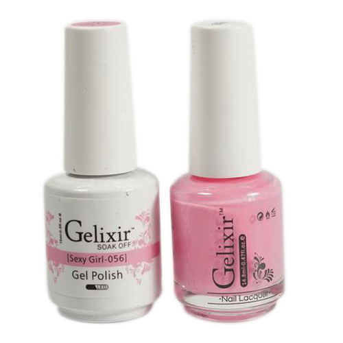 Gelixir Nail Lacquer And Gel Polish, 056, Sexy Girl, 0.5oz KK1010