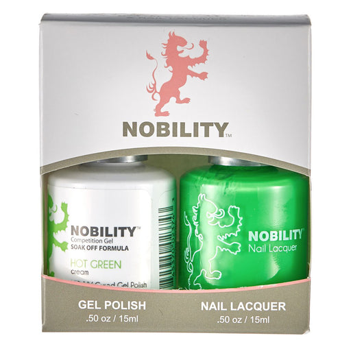 LeChat Nobility Gel & Polish Duo, NBCS056, Hot Green, 0.5oz KK
