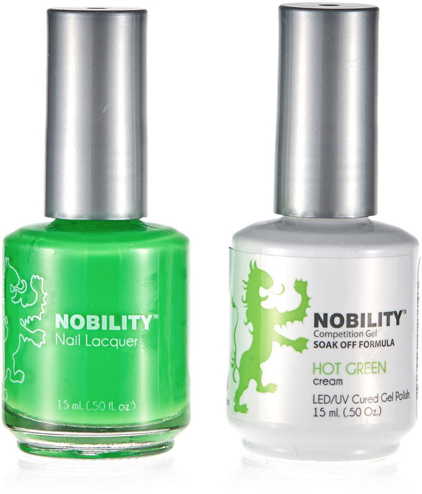 LeChat Nobility Gel & Polish Duo, NBCS056, Hot Green, 0.5oz KK