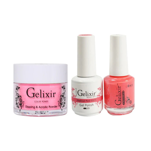 Gelixir 3in1 Acrylic/Dipping Powder + Gel Polish + Nail Lacquer, 057
