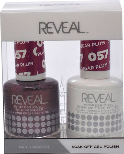Reveal Gel Polish + Nail Lacquer, 057, Sugar Plum, 0.5oz OK0311VD
