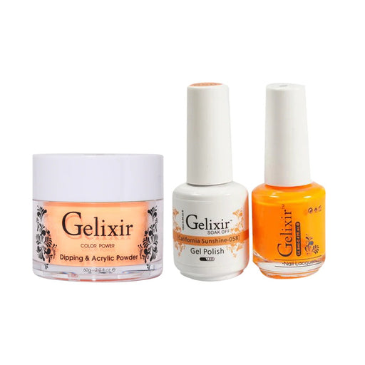 Gelixir 3in1 Acrylic/Dipping Powder + Gel Polish + Nail Lacquer, 058