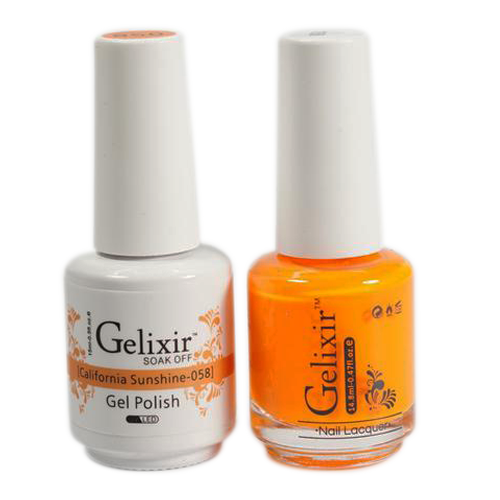Gelixir Nail Lacquer And Gel Polish, 058, California Sunshine, 0.5oz KK1010