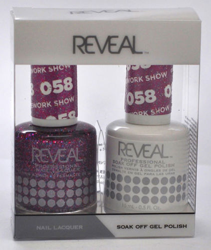 Reveal Gel Polish + Nail Lacquer, 058, Firework Show, 0.5oz OK0311VD