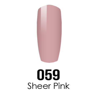 DC Nail Lacquer And Gel Polish, DC 059, Sheer Pink, 0.6oz MY0926