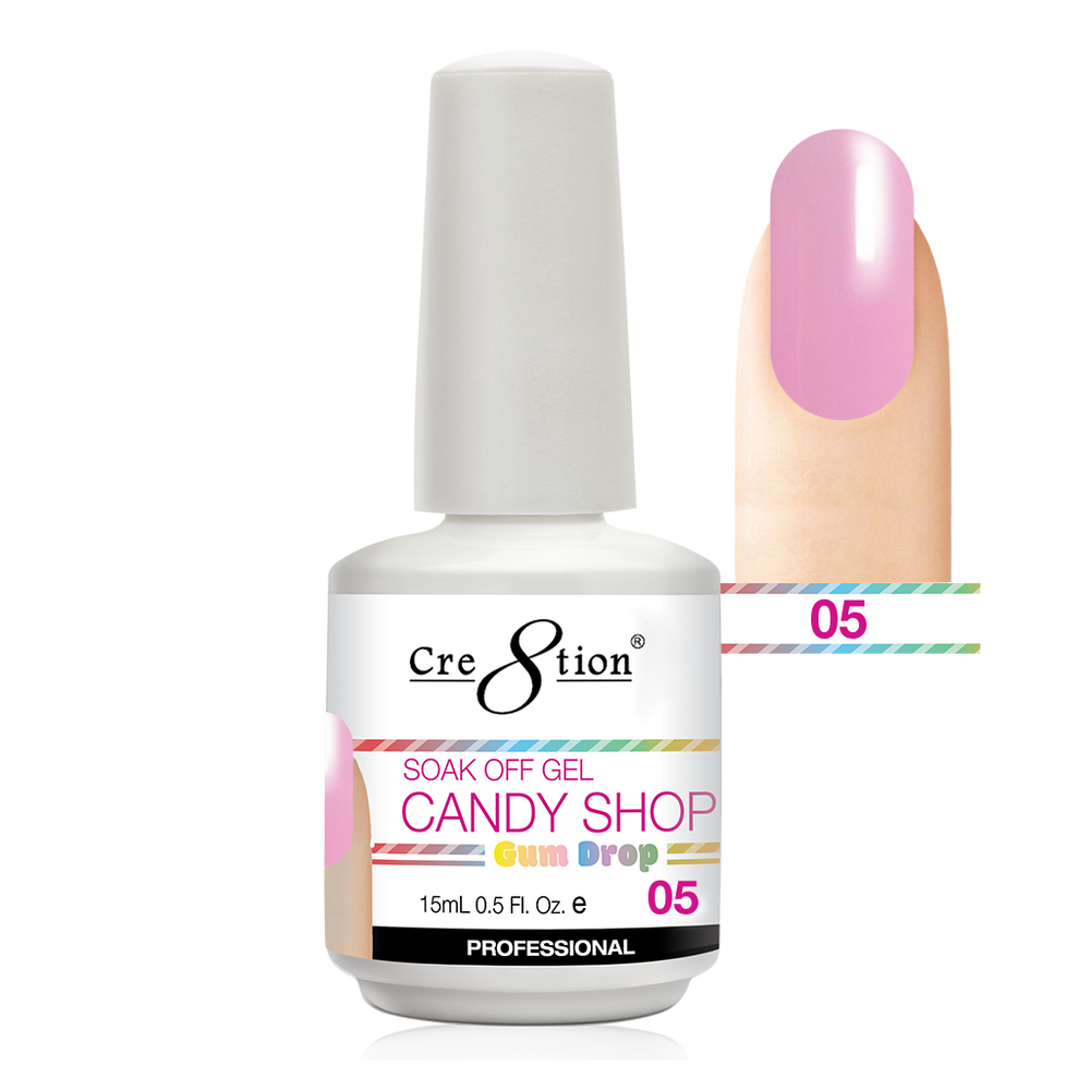 Cre8tion Candy Shop Gum Drop Gel Polish, 0916-0502, 0.5oz, 05 KK1130