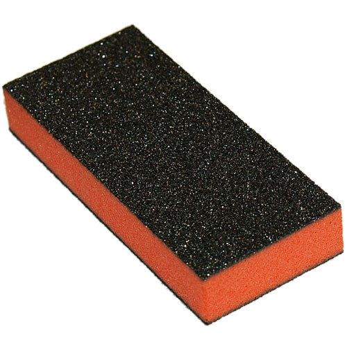 Cre8tion Buffer 2-Way SLIM Buffer (Made In USA), Orange Foam, Black Grit 80/100, 06021 (Packing: 500pcs/case)