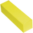 Cre8tion Buffer 3-Way Yellow Foam, White Grit 150/150, 06033 (Packing: 500pcs/case)
