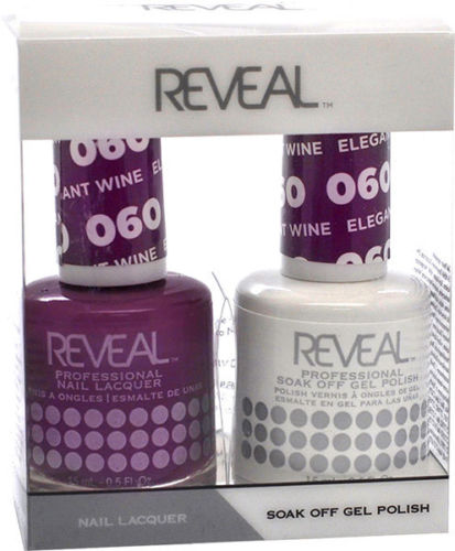 Reveal Gel Polish + Nail Lacquer, 060, Elegant Wine, 0.5oz OK0311VD