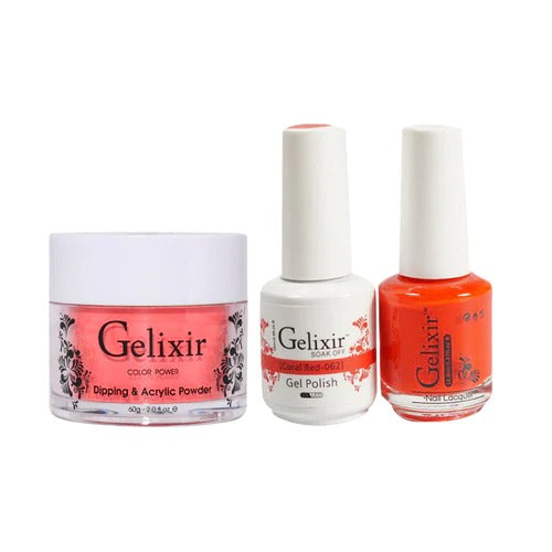 Gelixir 3in1 Acrylic/Dipping Powder + Gel Polish + Nail Lacquer, 062