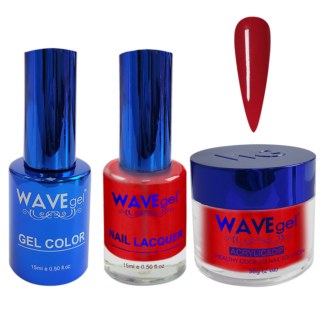 Wave Gel 4in1 Dipping Powder + Gel Polish + Nail Lacquer, ROYAL Collection, 062, Royal Blood