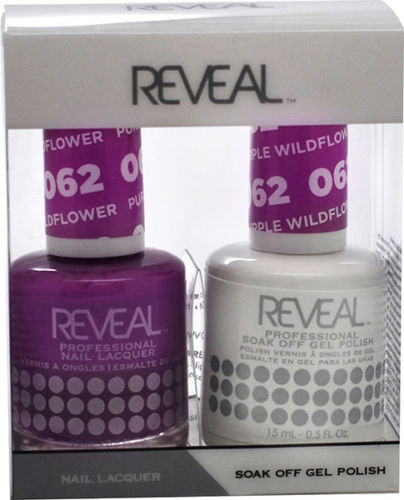 Reveal Gel Polish + Nail Lacquer, 062, Purple Wildflower, 0.5oz OK0311VD