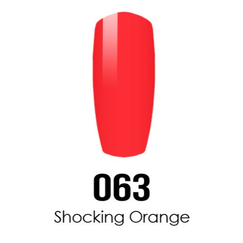 DC Nail Lacquer And Gel Polish, DC 063, Shocking Orange, 0.6oz MY0926