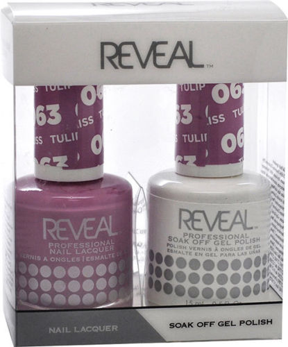 Reveal Gel Polish + Nail Lacquer, 063, Tulip Bliss, 0.5oz OK0311VD