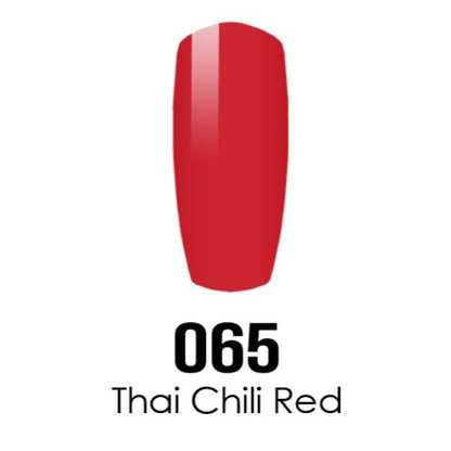 DC Nail Lacquer And Gel Polish, DC 065, Thai Chilli Red, 0.6oz MY0926