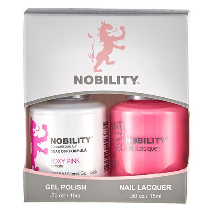 LeChat Nobility Gel & Polish Duo, NBCS065, Foxy Pink, 0.5oz KK