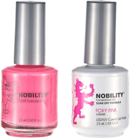 LeChat Nobility Gel & Polish Duo, NBCS065, Foxy Pink, 0.5oz KK