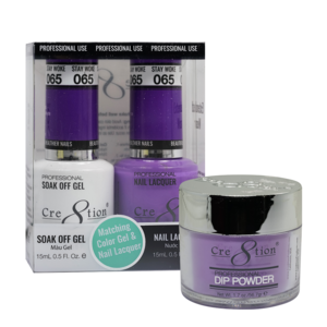 Cre8tion 3in1 Dipping Powder + Gel Polish + Nail Lacquer, 065, Grape Taffy, 3104-0665 OK0117MD
