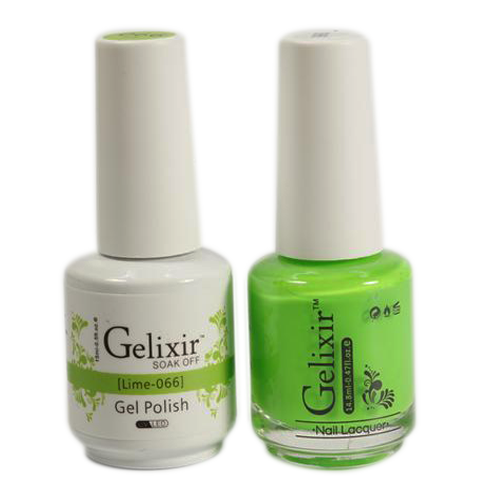 Gelixir Nail Lacquer And Gel Polish, 066, Lime, 0.5oz KK1010