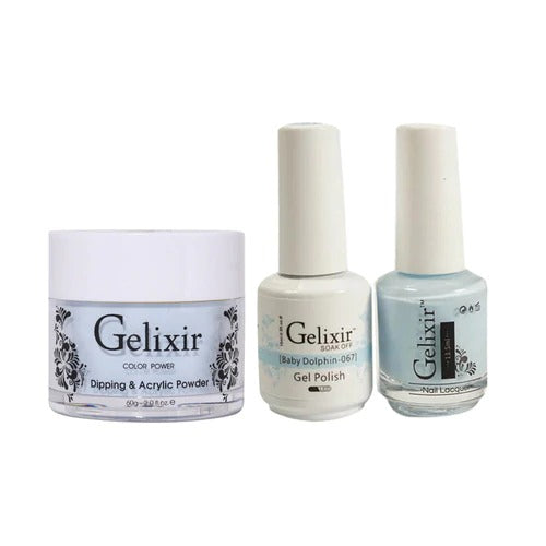 Gelixir 3in1 Acrylic/Dipping Powder + Gel Polish + Nail Lacquer, 067