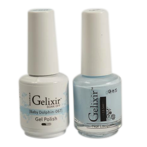 Gelixir Nail Lacquer And Gel Polish, 067, Baby Dolphin, 0.5oz KK1010