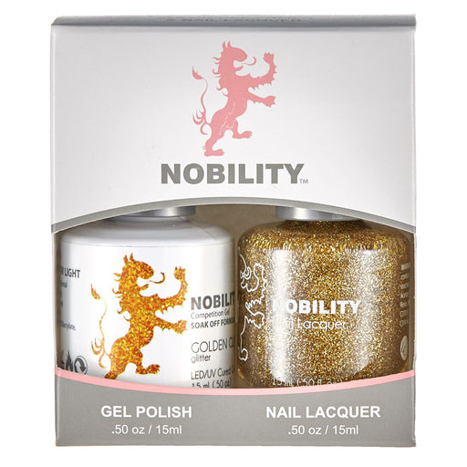 LeChat Nobility Gel & Polish Duo, NBCS067, Golden Glitz, 0.5oz KK0917