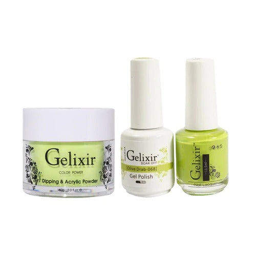 Gelixir 3in1 Acrylic/Dipping Powder + Gel Polish + Nail Lacquer, 068