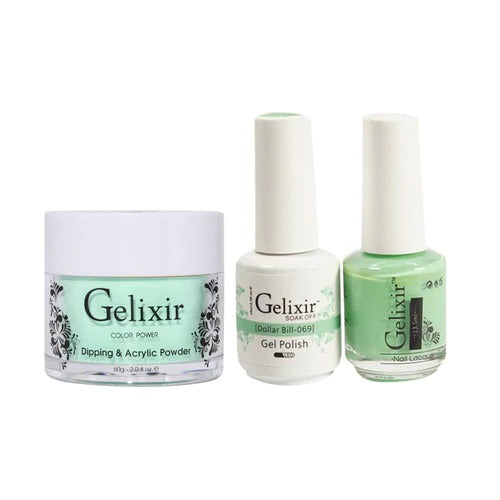 Gelixir 3in1 Acrylic/Dipping Powder + Gel Polish + Nail Lacquer, 069