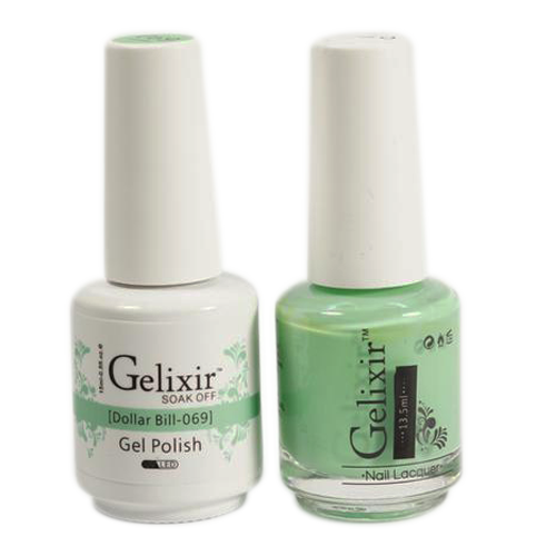 Gelixir Nail Lacquer And Gel Polish, 069, Dollar Bill, 0.5oz KK1010