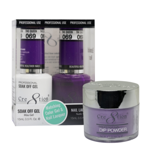 Cre8tion 3in1 Dipping Powder + Gel Polish + Nail Lacquer, 069, The Queen, 3104-0669 OK0117MD