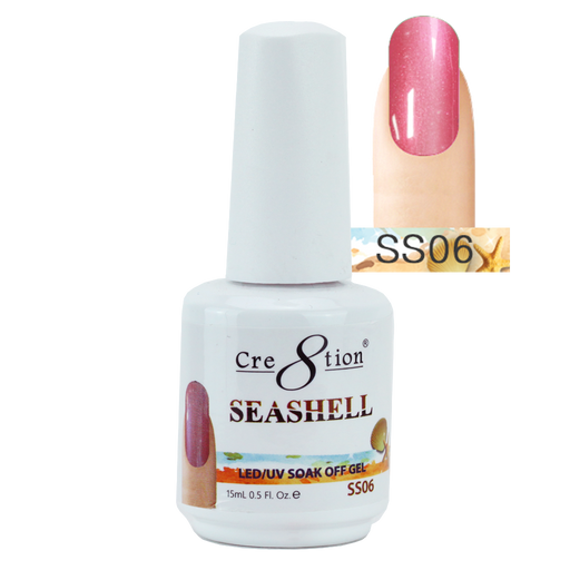 Cre8tion Seashell Gel Polish, 0916-0760, 0.5oz, SS06 KK0717