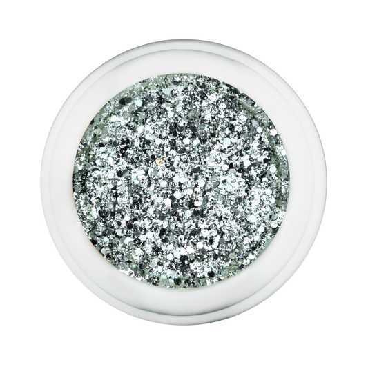 Cre8tion Nail Art Designed Confetti Glitter, 006, Round 1/24'', Sliver, 0.5oz, 1101-0447 BB