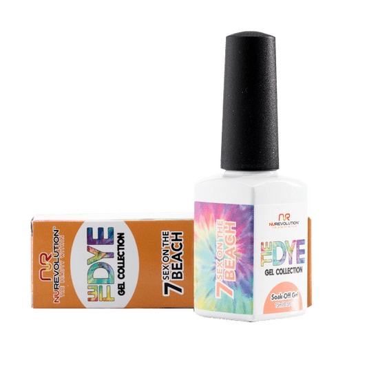 NuRevolution Tie Dye Gel Collection, 07, Sex On The Beach, 0.5oz KK1030