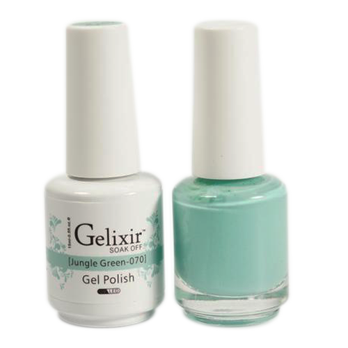 Gelixir Nail Lacquer And Gel Polish, 070, Jungle Green, 0.5oz KK1010