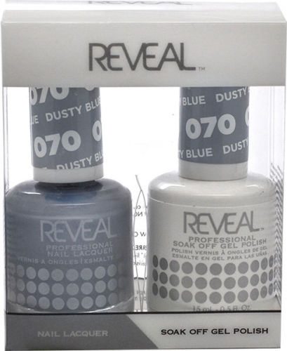 Reveal Gel Polish + Nail Lacquer, 070, Dusty Blue, 0.5oz OK0311VD