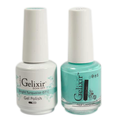 Gelixir Nail Lacquer And Gel Polish, 071, Bright Turquoise, 0.5oz KK1010