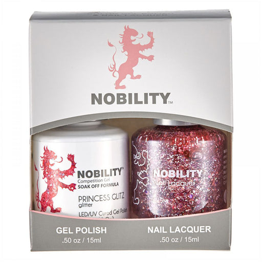 LeChat Nobility Gel & Polish Duo, NBCS071, Princess Glitz, 0.5oz KK0917