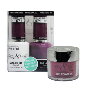 Cre8tion 3in1 Dipping Powder + Gel Polish + Nail Lacquer, 071, All Dressed Up, 3104-0671 OK0117MD