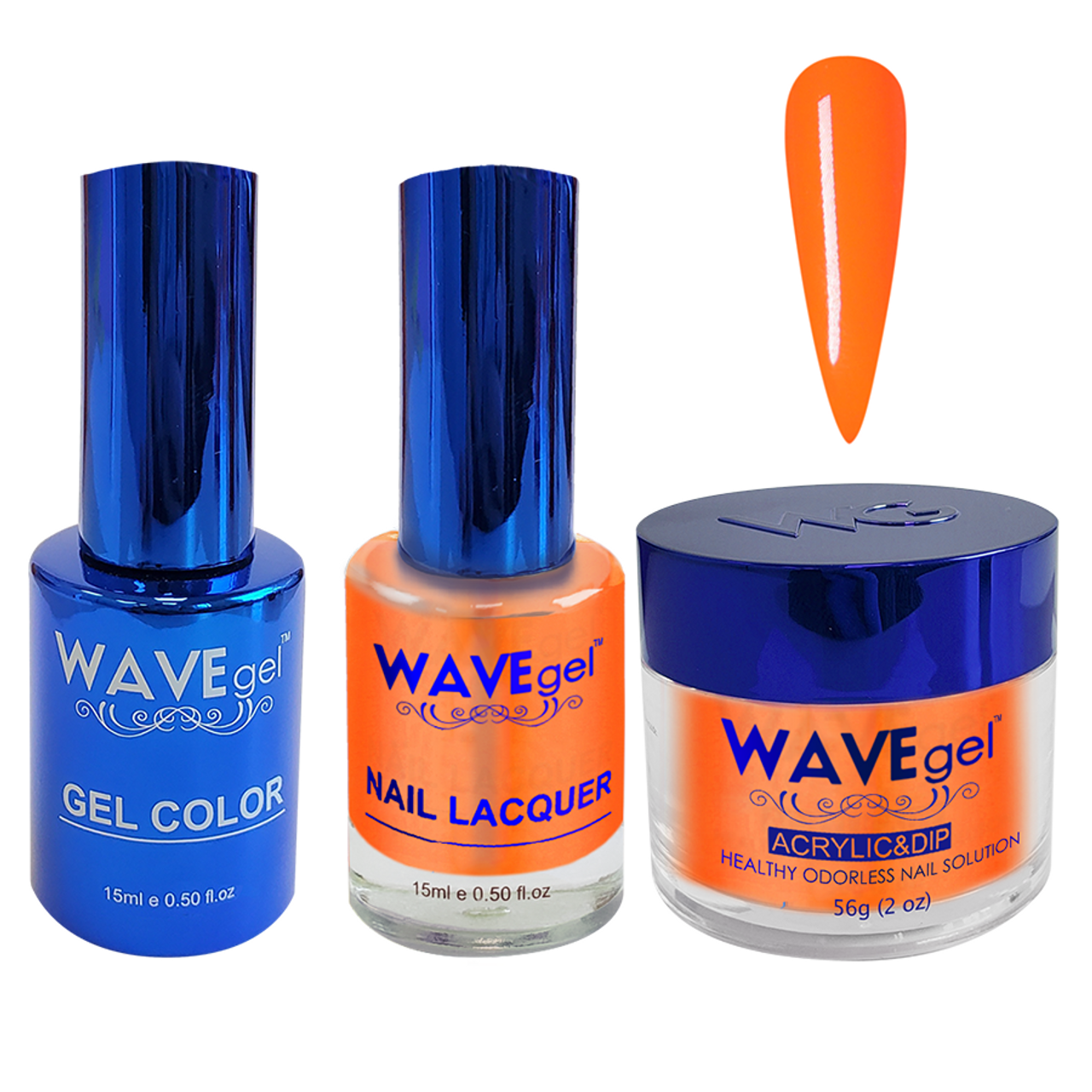 Wave Gel 4in1 Dipping Powder + Gel Polish + Nail Lacquer, ROYAL Collection, 071, Prince of Orange