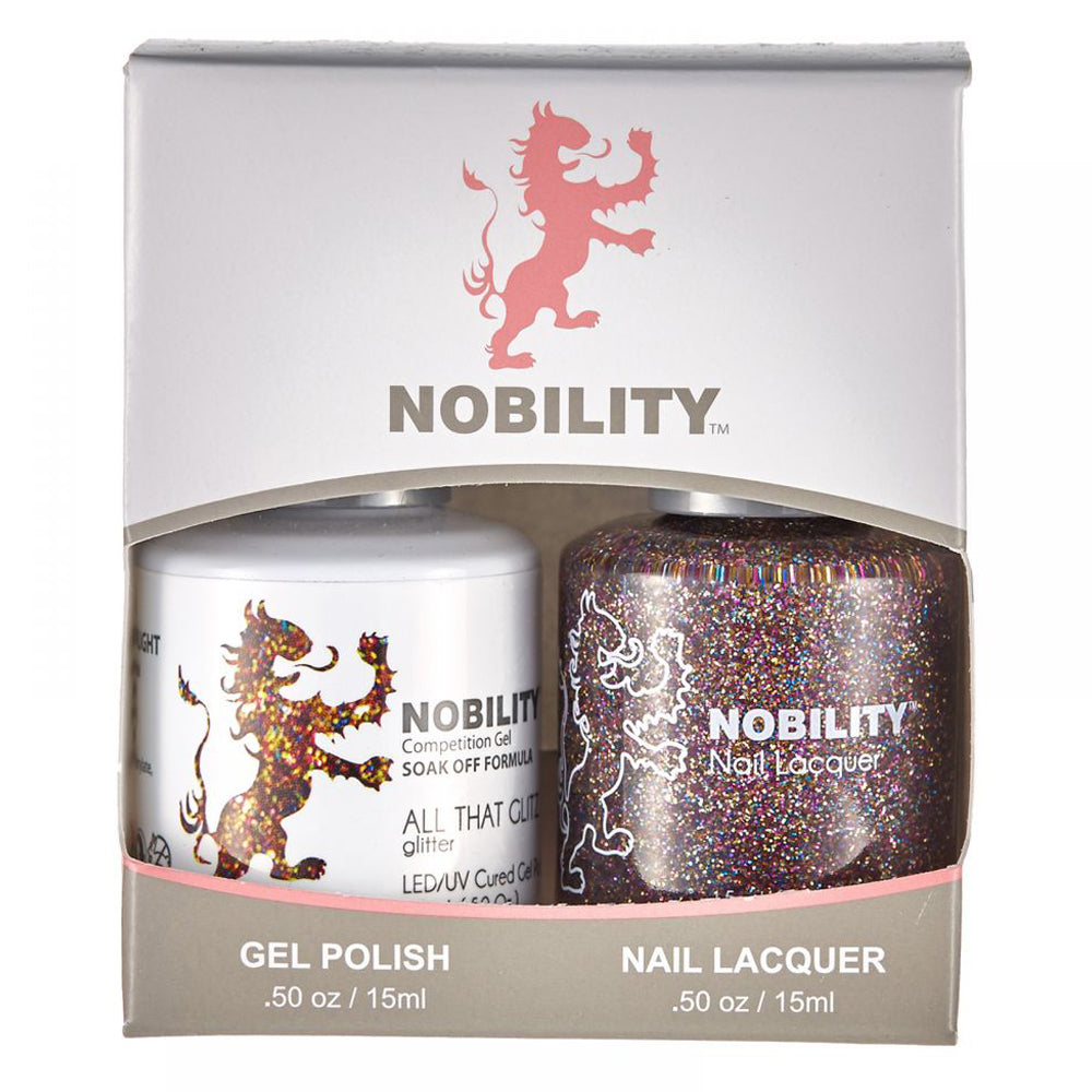 LeChat Nobility Gel & Polish Duo, NBCS072, All That Glitz, 0.5oz KK