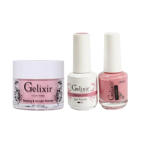 Gelixir 3in1 Acrylic/Dipping Powder + Gel Polish + Nail Lacquer, 073