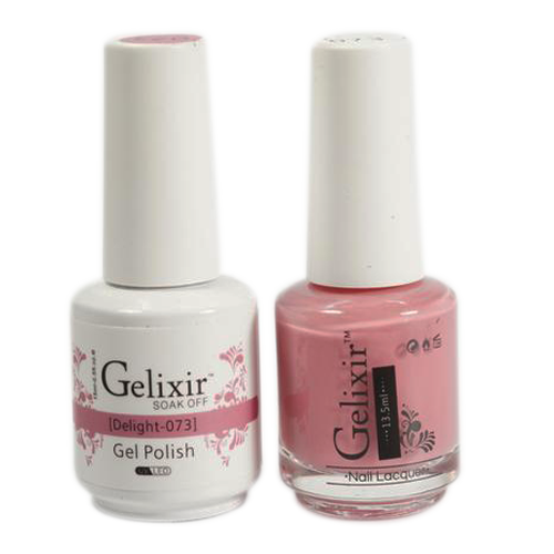 Gelixir Nail Lacquer And Gel Polish, 073, Delight, 0.5oz KK1010